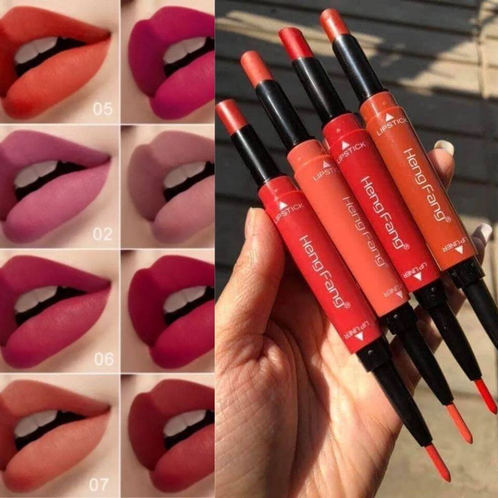 Catalog Feeds Reports Support Tools Pack Of 8 2-In-1 Matte Lipstick And Lip Liner Set, Waterproof Long Lasting Makeup Lipliner Pen Set for Women (Random Shades) Rs 1,488